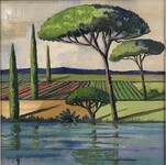 Lauragais-huile/toile-30x30-2024