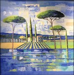 Les Corbieres - huile/toile - 80x80 - 2024