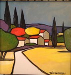 Paysage provençal - huile / toile - 30x30 - 2019